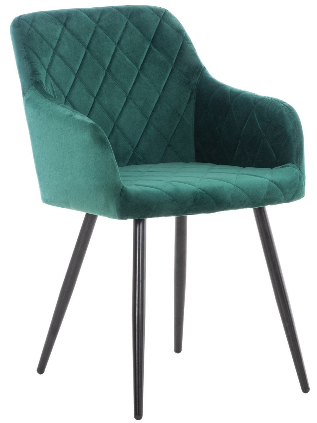 Silla de comedor Shila terciopelo, verde
