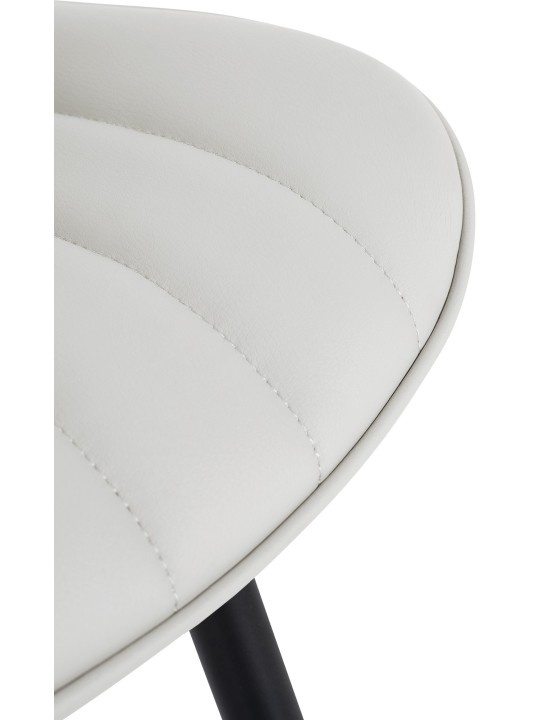 Conjunto de 2 sillas Largo de piel sintética., blanco