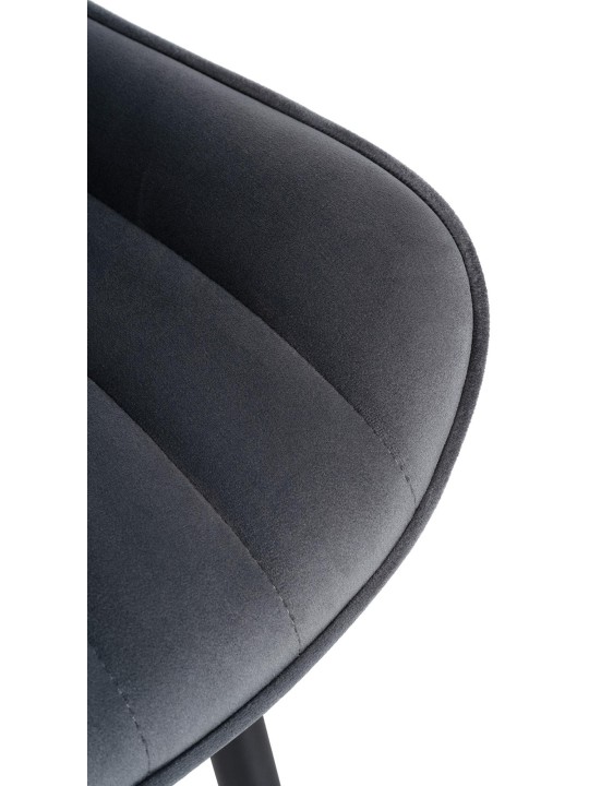 Conjunto de 2 sillas Largo terciopelo, gris oscuro Conjunto de 2 sillas Largo terciopelo, gris oscuro