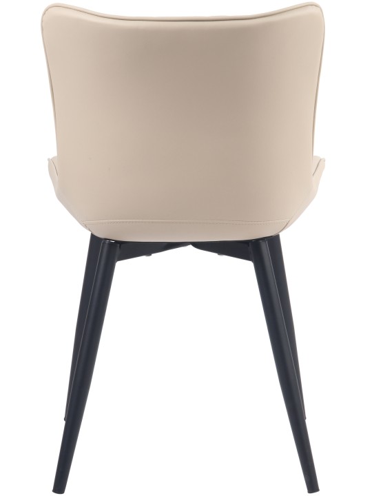 Conjunto de 2 sillas Brady piel sintética, crema