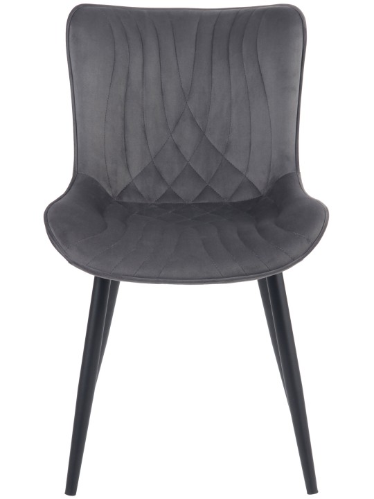 Conjunto de 2 sillas Brady terciopelo, gris oscuro