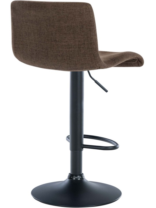 Taburete de bar tela Branford, marrón