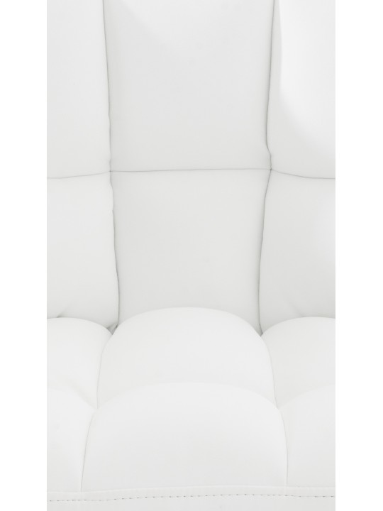 Taburete de bar Damaso con estructura de 4 pies, blanco