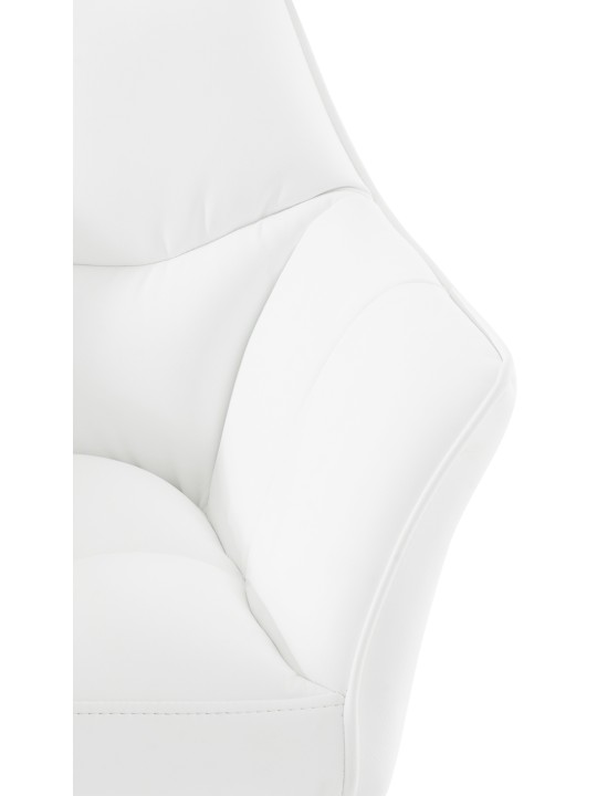 Taburete de bar Damaso con estructura de 4 pies, blanco