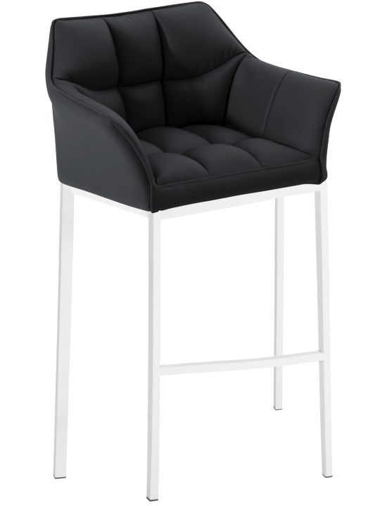 Taburete de bar Damaso con estructura de 4 pies, negro Taburete de bar Damaso con estructura de 4 pies, negro