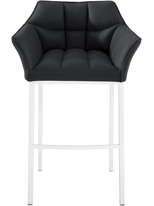 Taburete de bar Damaso con estructura de 4 pies, negro Taburete de bar Damaso con estructura de 4 pies, negro