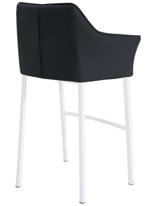 Taburete de bar Damaso con estructura de 4 pies, negro Taburete de bar Damaso con estructura de 4 pies, negro