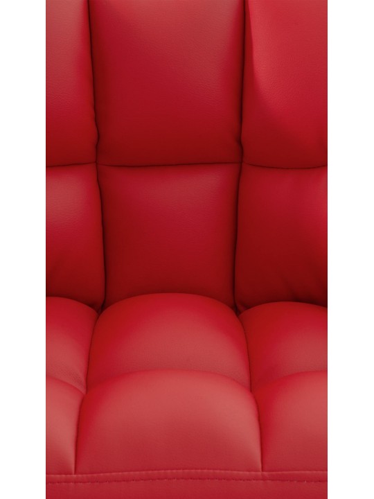 Taburete de bar Damaso con estructura de 4 pies, rojo