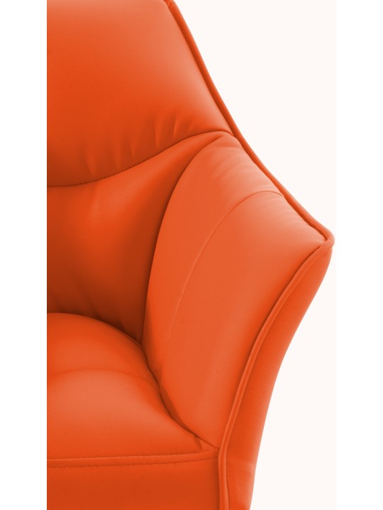 Taburete de bar Damaso con estructura de 4 pies, naranja Taburete de bar Damaso con estructura de 4 pies, naranja