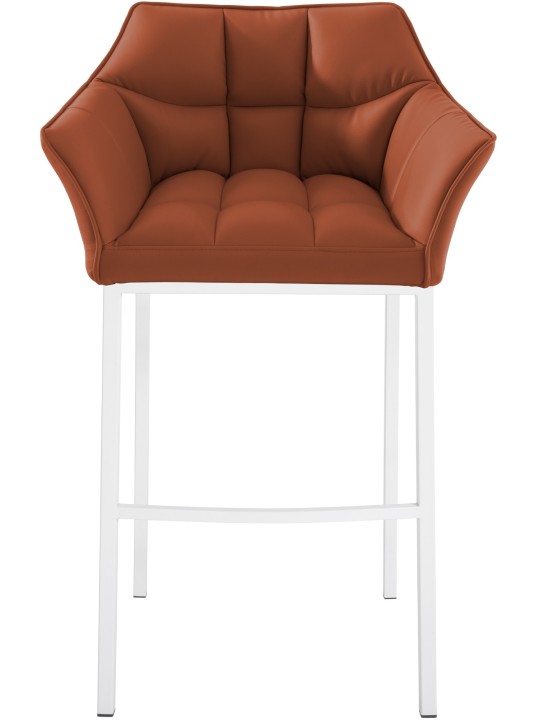 Taburete de bar Damaso con estructura de 4 pies, marrón claro