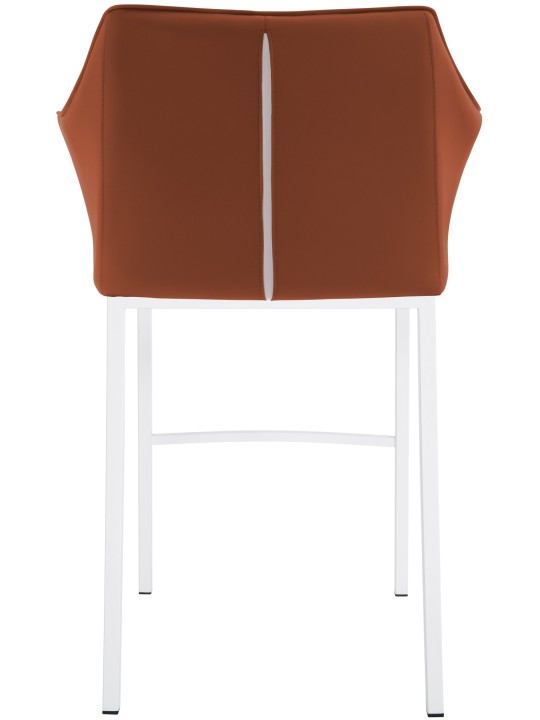 Taburete de bar Damaso con estructura de 4 pies, marrón claro