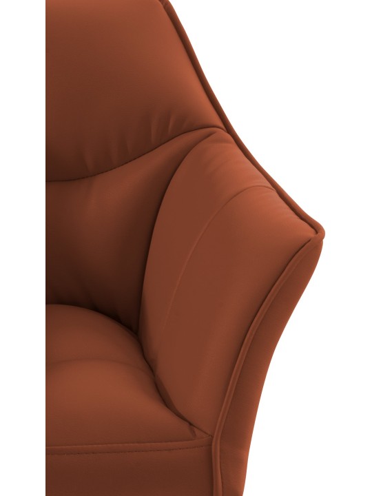 Taburete de bar Damaso con estructura de 4 pies, marrón claro