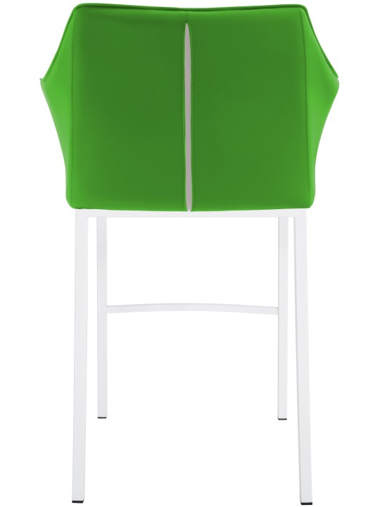 Taburete de bar Damaso con estructura de 4 pies, verde