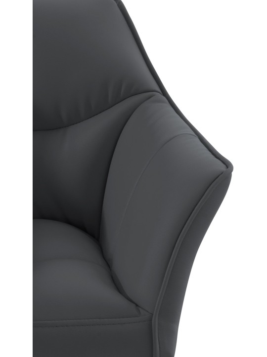 Taburete de bar Damaso con estructura de 4 pies, gris