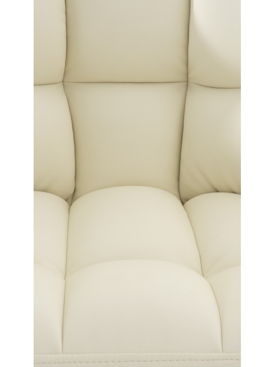 Taburete de bar Damaso con estructura de 4 pies, crema