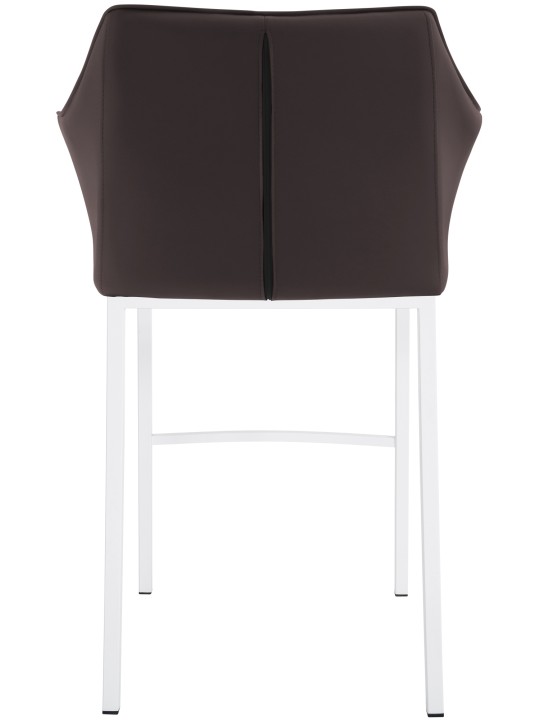 Taburete de bar Damaso con estructura de 4 pies, marrón