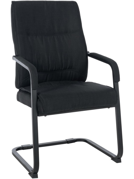 Silla de visita XL tela Anubis, negro/negro