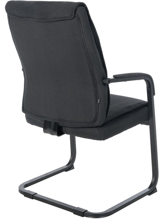 Silla de visita XL tela Anubis, negro/negro