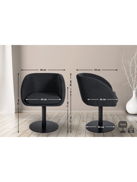 Silla Gambo fieltro, antracita