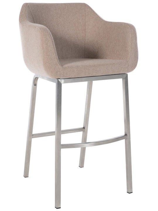 Taburete de bar Monea E fieltro, taupe