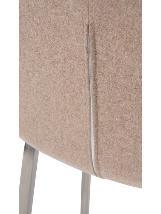 Taburete de bar Monea E fieltro, taupe