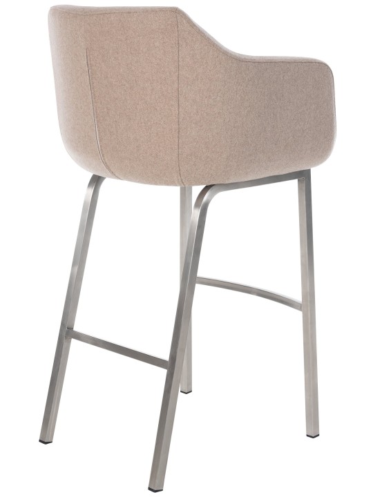 Taburete de bar Monea E fieltro, taupe