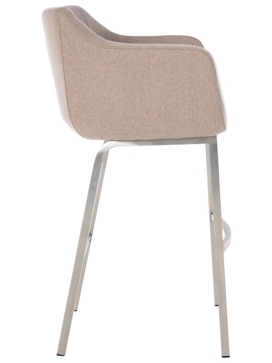 Taburete de bar Monea E fieltro, taupe