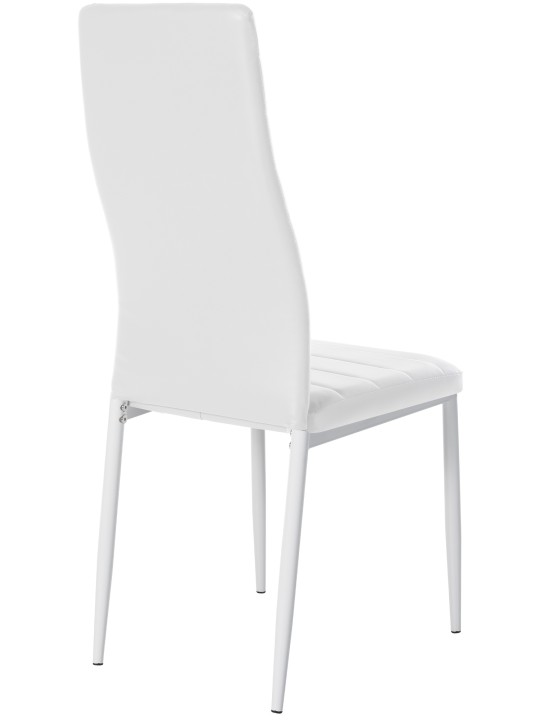 Silla de comedor Mayfair piel sintética, blanco