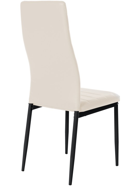 Silla de comedor Mayfair piel sintética, crema