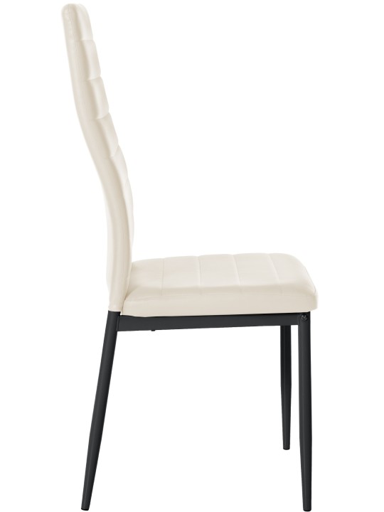 Silla de comedor Mayfair piel sintética, crema