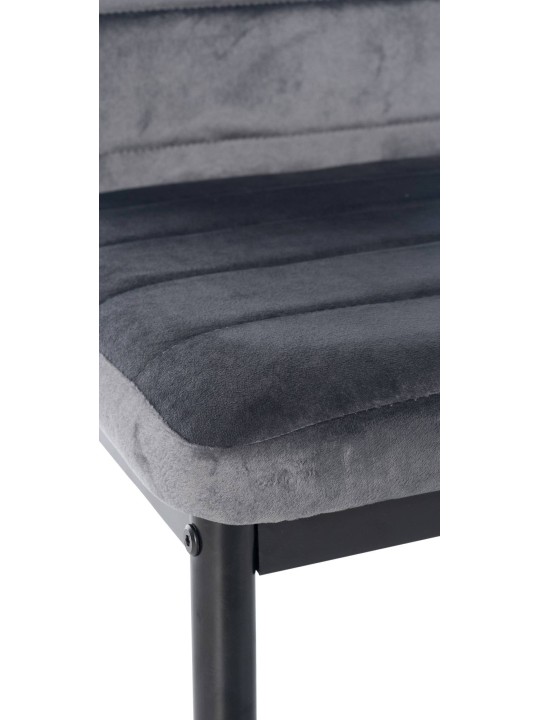 Silla de comedor Mayfair terciopelo, gris