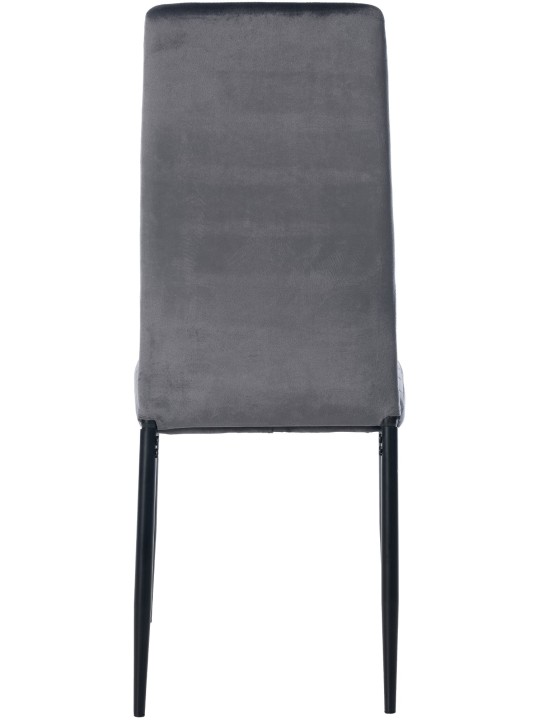 Silla de comedor Mayfair terciopelo, gris
