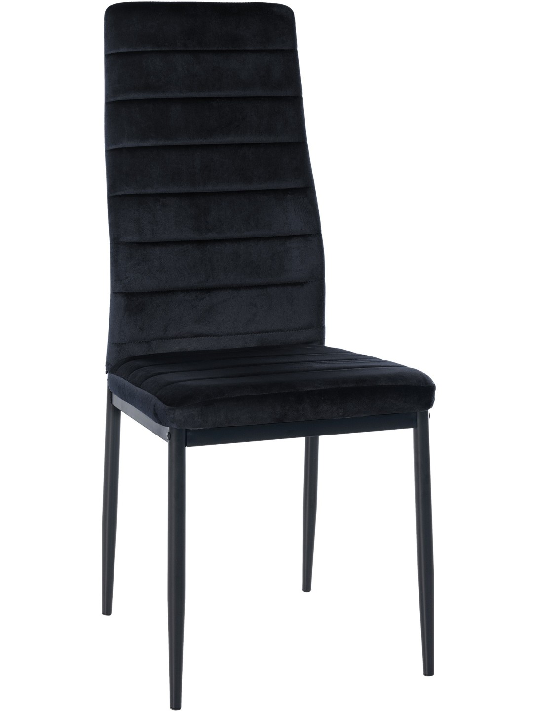 Silla de comedor Mayfair terciopelo, negro