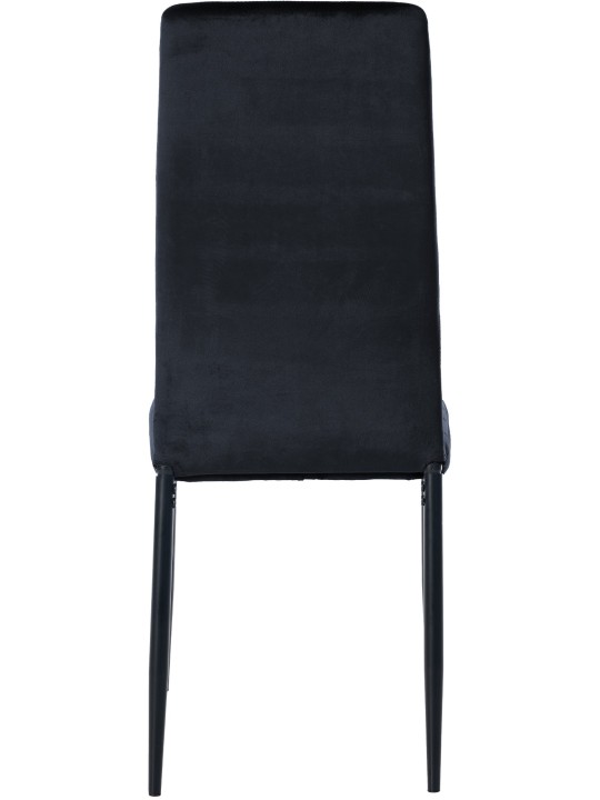Silla de comedor Mayfair terciopelo, negro