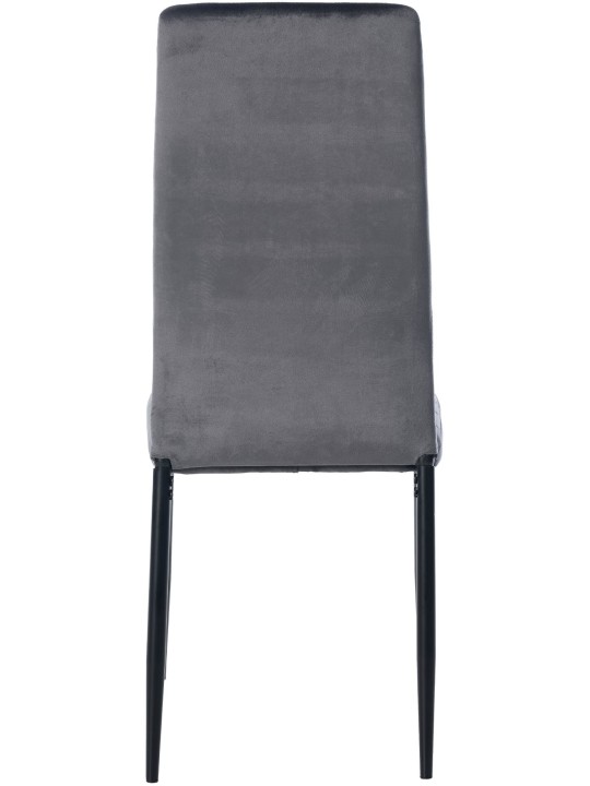 Juego de 4 sillas de comedor Mayfair terciopelo, gris Juego de 4 sillas de comedor Mayfair terciopelo, gris