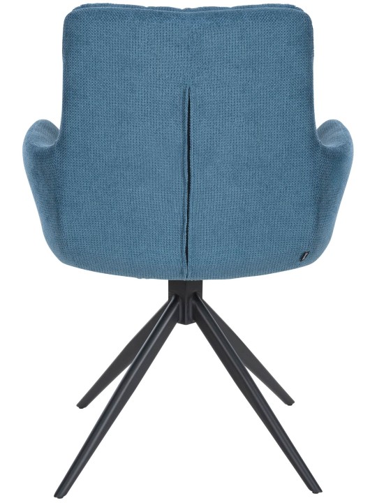 Silla de comedor Vilas tela, azul