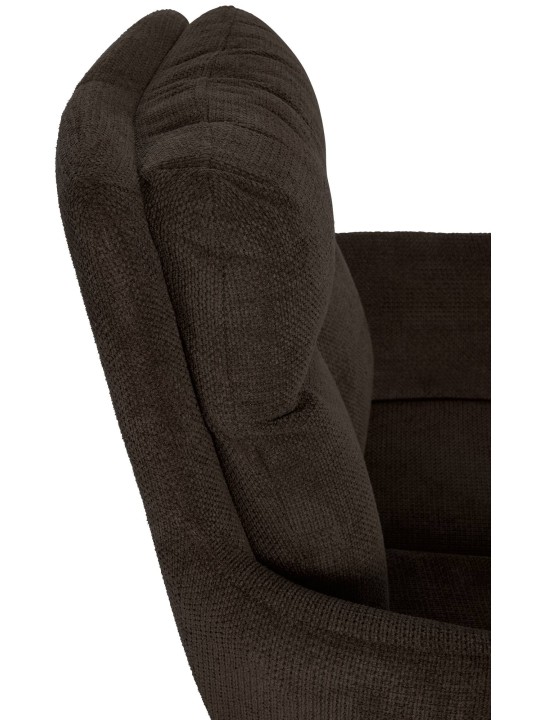 Silla de comedor Vilas tela, marrón