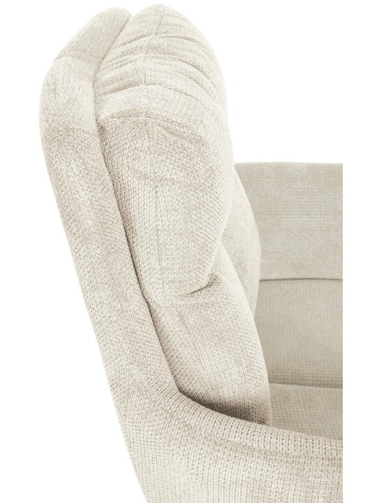 Silla de comedor Vilas tela, crema