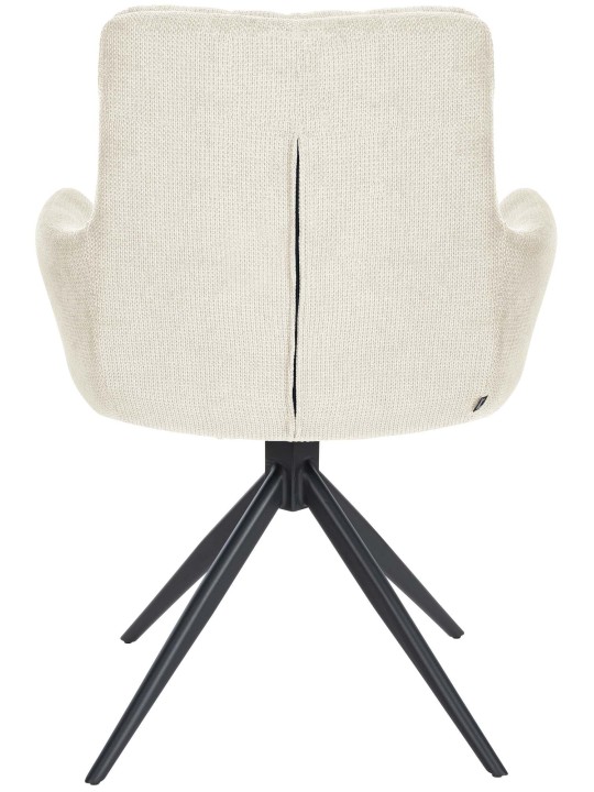 Silla de comedor Vilas tela, crema