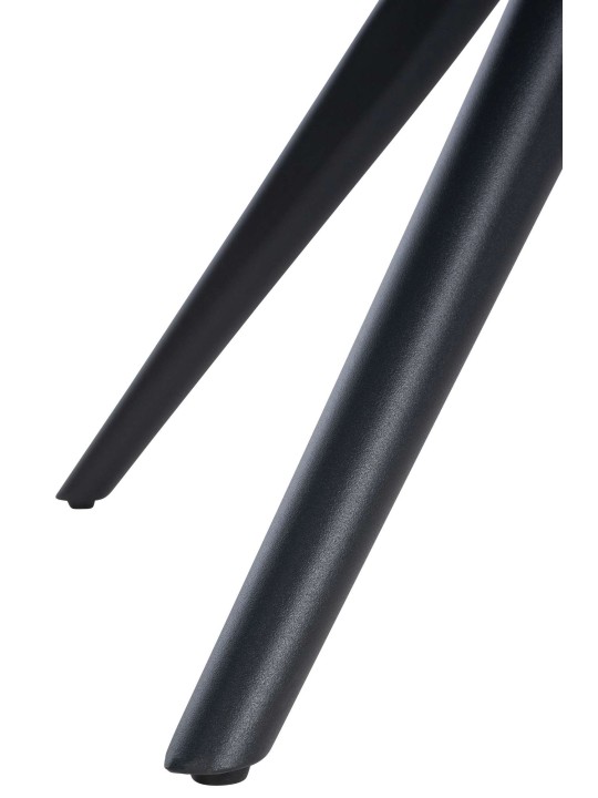 Silla de comedor Vilas tela, negro