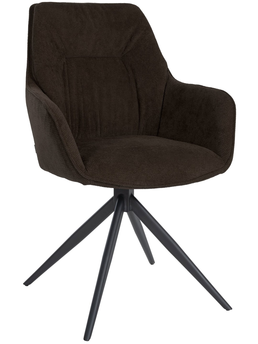 Silla de comedor Jules tela, marrón