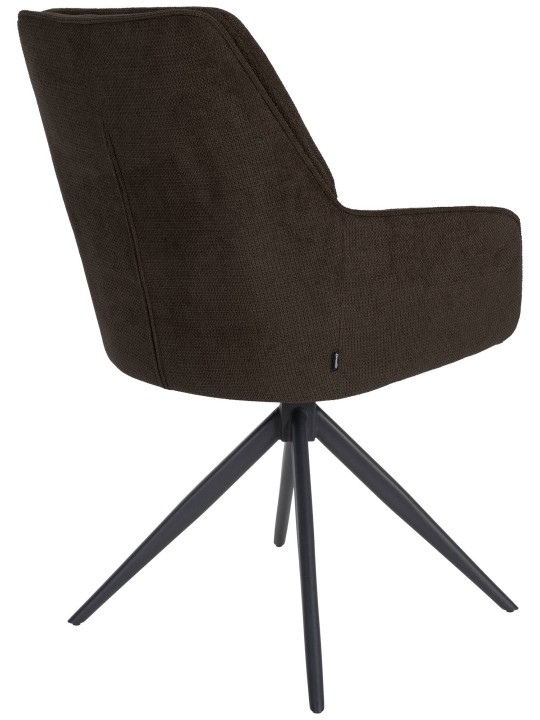 Silla de comedor Jules tela, marrón