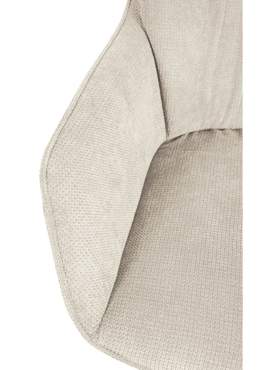 Silla de comedor Jules tela, crema