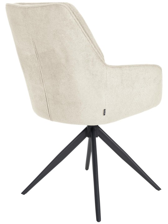 Silla de comedor Jules tela, crema