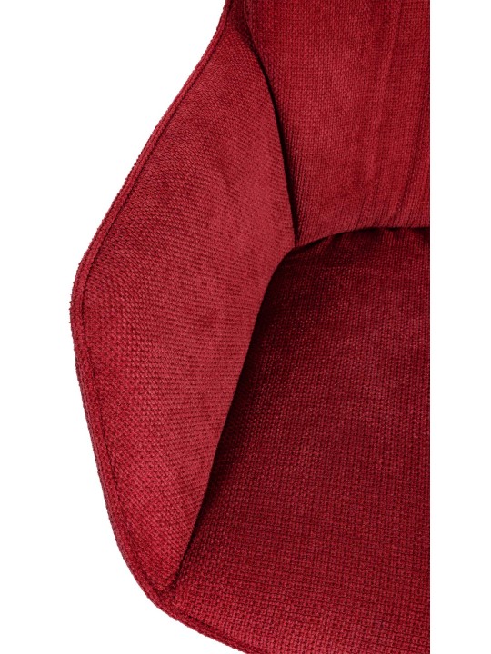 Silla de comedor Jules tela, rojo