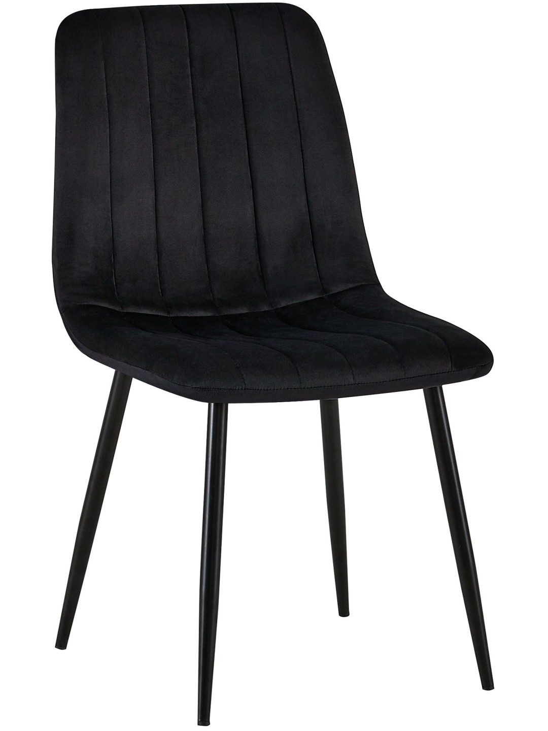 Silla Dijon terciopelo, negro