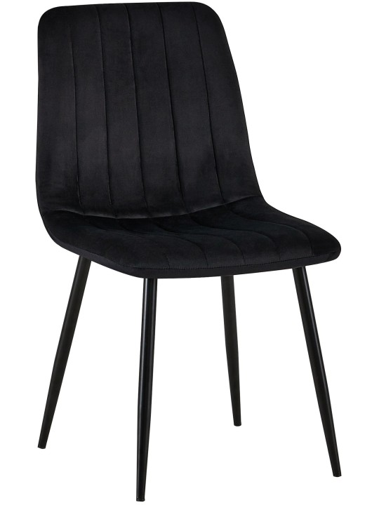 Silla Dijon terciopelo, negro Silla Dijon terciopelo, negro