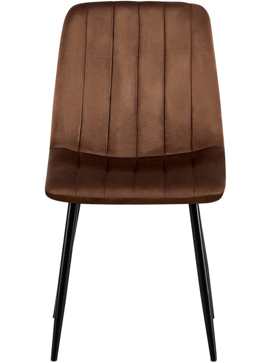 Silla Dijon terciopelo, marrón