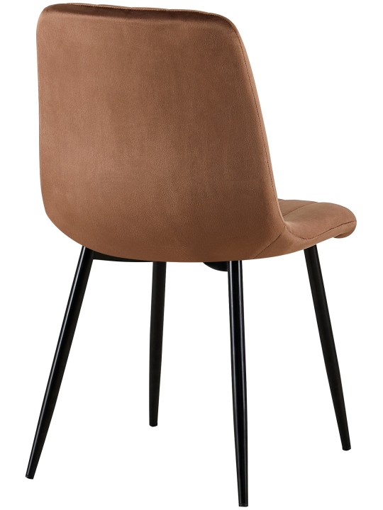 Silla Dijon terciopelo, marrón