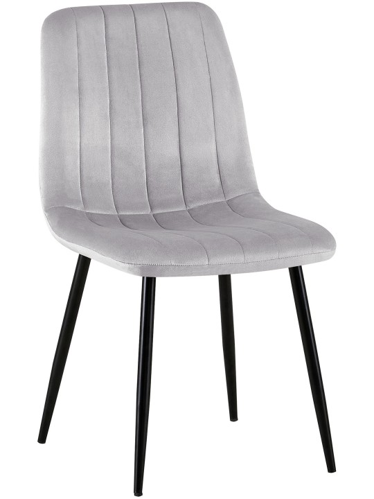 Silla Dijon terciopelo, gris